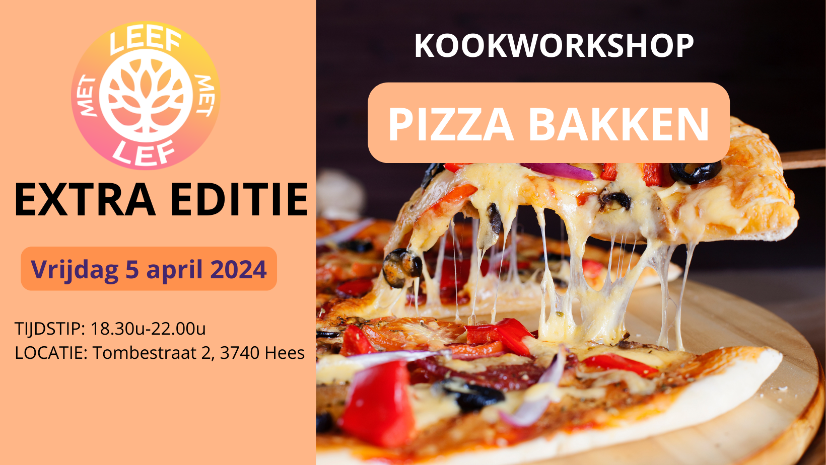 Kookworkshop: PIZZA BAKKEN (vrijdag 5 april)